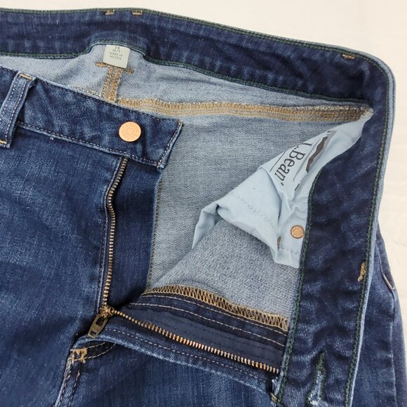 LL Bean Jeans Womens 14 Tall Blue Bean Flex Straight Favorite Fit Denim 32X32 - Picture 8 of 12